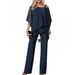 Audday Vleermuismouwen Top Lange Broek Dames Casual Off-Shoulder Onregelmatig Feest Elegant Tweedelige Set 2025 Lente Zomer Herfst_voghion.com