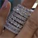 hot selling full diamond square diamond zircon ring fashion ladies peach heart diamond wedding diamond ring gift jewelry_voghion.com