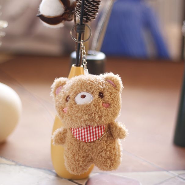 Plush Keychain Adorable Bear Ultra Soft Stuffed Animal For Bags Keys And 11cm_voghion.com