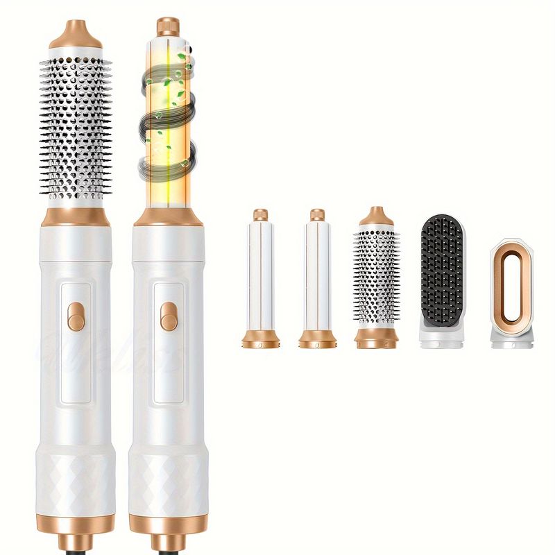 5-in-1 karstā gaisa suku komplekts ar maināmām suku galviņām, matu žāvētāja veidošanas rīks, dāvanas sievietēm, dāvana mātes dienā_voghion.com