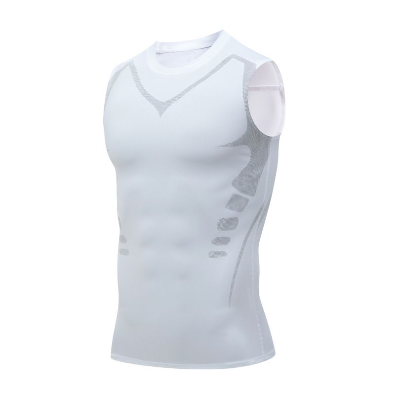 Men's Clothing High Elastic Sports Tight Vest Black, White And Gray 3 Color Clothes On Men's Quick Drying T-shirt Fitness_voghion.com