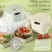 Lunch Box ricaricabile - Contenitore per alimenti riscaldabile senza fili isolato da 1,5 l per ufficio, con rivestimento interno in porcellana per pasti caldi_voghion.com
