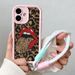 Custodia per telefono con cordino per iPhone 16 Pro Max Plus con motivo leopardato e labbra rosse sexy, morbida in TPU, con cinturino da polso, antiurto_voghion.com