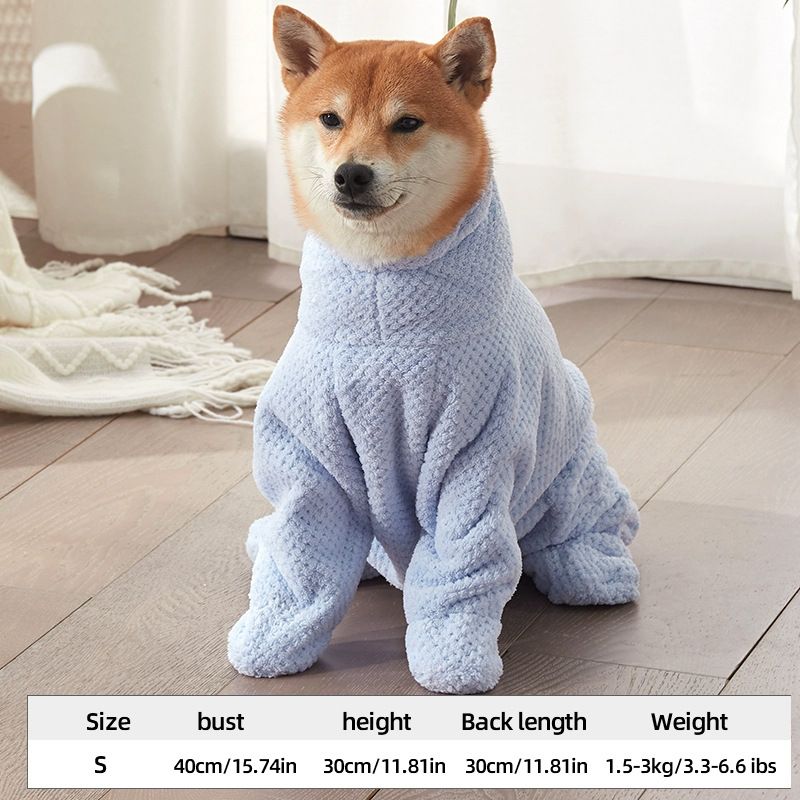Schnelltrocknendes und super saugfähiges, verdicktes Haustier-Badetuch – für Corgis, Teddys und Katzen, kann als Bademantel oder Trockentuch verwendet werden._voghion.com