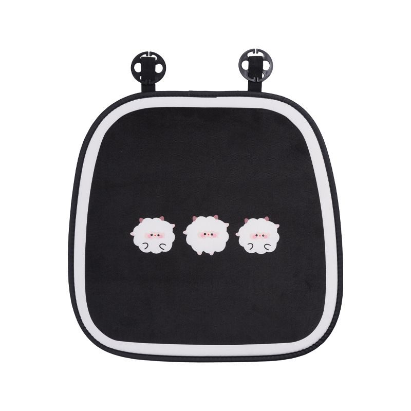 Cojín de asiento de automóvil de una sola pieza con dibujos animados de invierno, de peluche y cálido y lindo cordero_voghion.com