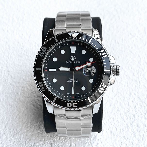 Men's Large Dial Stainless Steel Quartz Watch Sweep Second Movement Accurate Black Business Temperament Watch Free Shipping_voghion.com