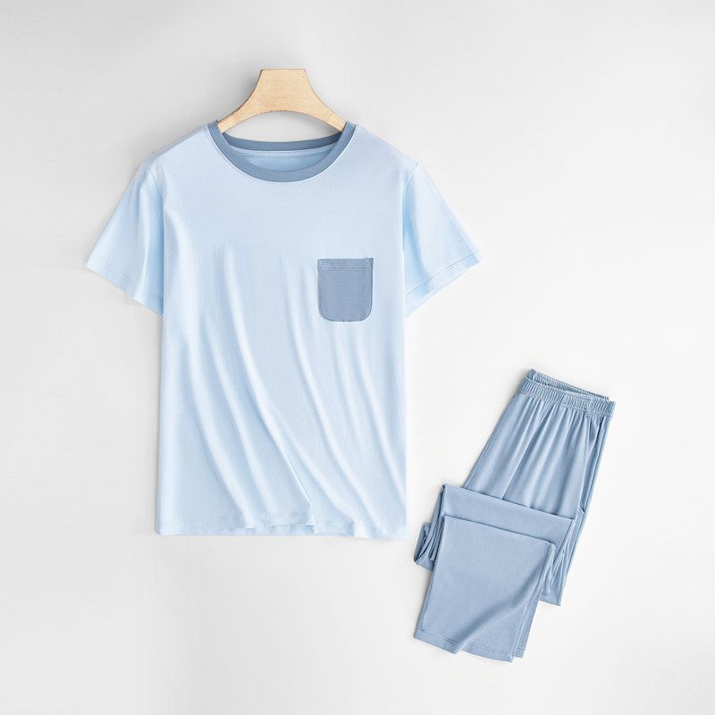 New Couple Pajamas For Summer 2025 | Round Neck Short Sleeved Design Suitable For Both Home And Outdoor Wear, Sweet Couple Home Outfit_voghion.com