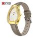 Women's Elegant Snake-Head Design Watch – Minimalist Business Style, Crystal-Embellished Bezel, Leather Strap, Quartz Movement_voghion.com