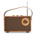 Retro Houten Radio Kleine Mini Draagbare Buiten Muziekspeler Bluetooth Subwoofer Luidspreker voor Kamperen_voghion.com