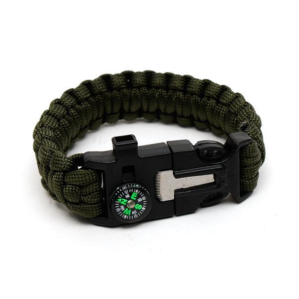 Notfall-Überlebensarmband aus siebenadrigem Paracord, gewebtes 5-in-1-Armband, Kompass, Überlebenshandseil, Outdoor-Wandern, Camping_voghion.com