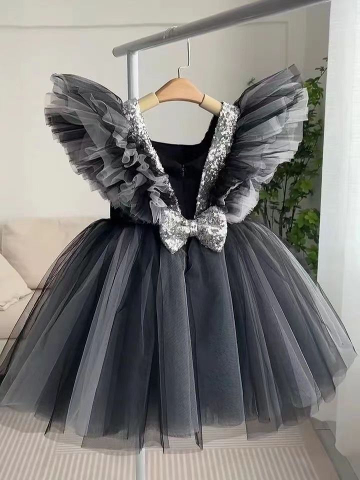 Abendkleid für Mädchen im Hepburn-Stil, Prinzessinnenkleid für den ersten Geburtstag eines kleinen Mädchens, Klavierkostüm für Mädchen, flauschiges Garn für Kinder_voghion.com