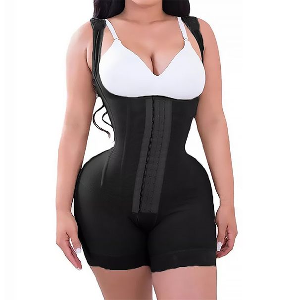 Körperformendes, einteiliges Body Shaper, 9-Knochen-Öffnung, Hüftheben, rutschfestes, klebendes, enges Bauchkorsett_voghion.com