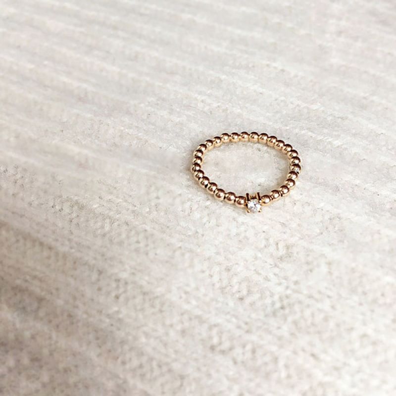 Ins Style Amerikanischer verstellbarer offener Zehenring mit quadratischen Diamant-Goldperlen, elastischer und ästhetischer Ring, Fußschmuck,_voghion.com