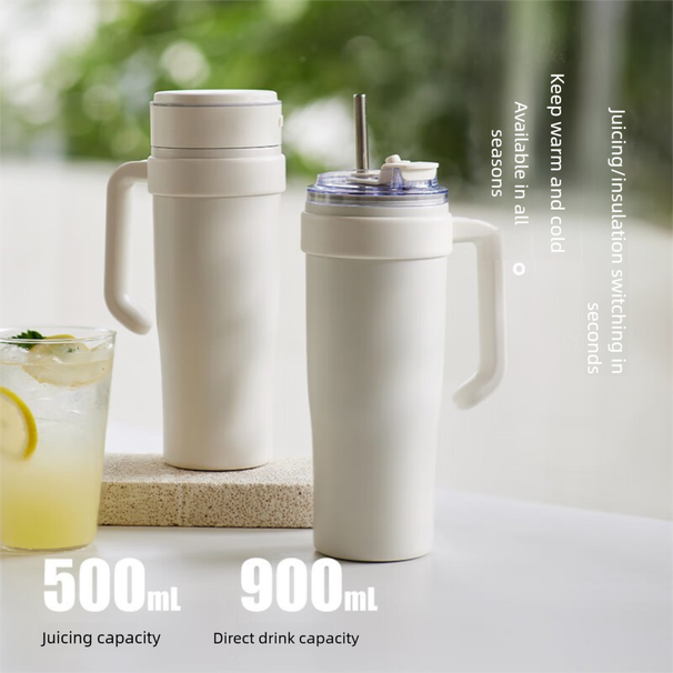 Olayks Instant Fruit Juicer Insulated Cold And Hot Small Portable Electric Blender Car Cup Fitness Juice Maker 304_voghion.com