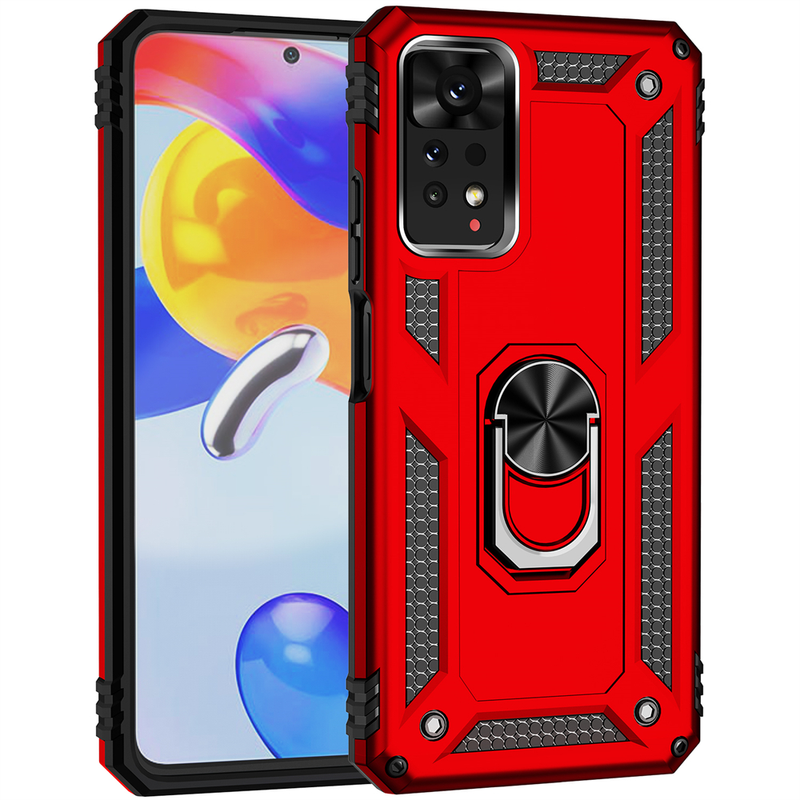 Anti Shock Armor Case für Xiaomi Redmi Note 11 10 9 8 Pro 7 10S 11S 9C 9A ShockProof Magnet Ring Stand Shell Case Cover_voghion.com