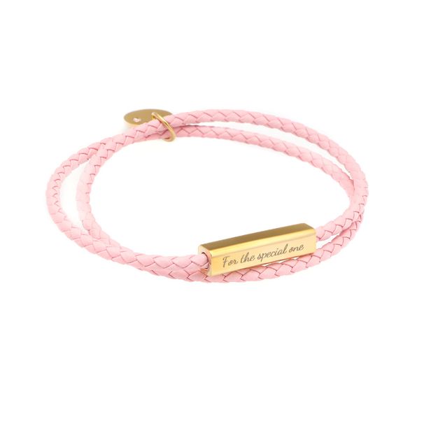 Coppia di braccialetti di coppia in corda di cuoio intrecciata in acciaio inossidabile con incisione Qixi Festival, braccialetti di marca alla moda a doppio cerchio_voghion.com