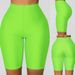 Fluoreszierende Freizeitshorts für Damen mit hoher Taille_voghion.com