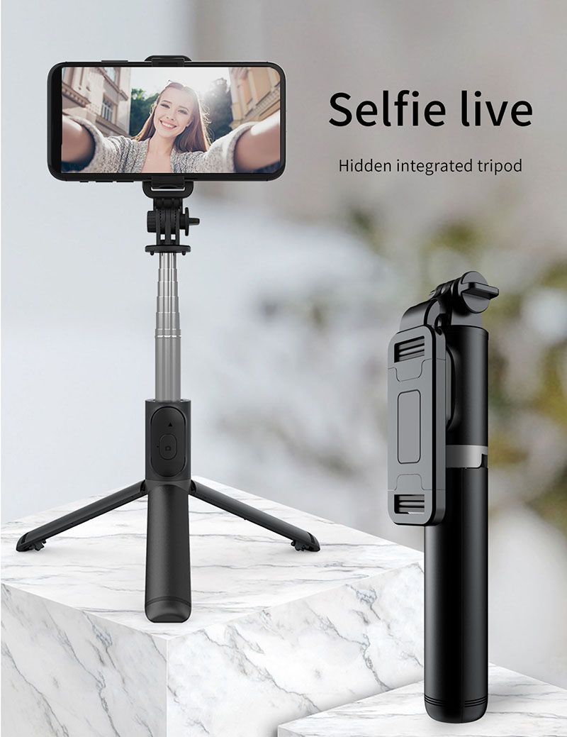 Music Festival Newest Mini Foldable Portable Lipstick Phone Integrated Tripod Q01 Handheld Selfie Stick_voghion.com