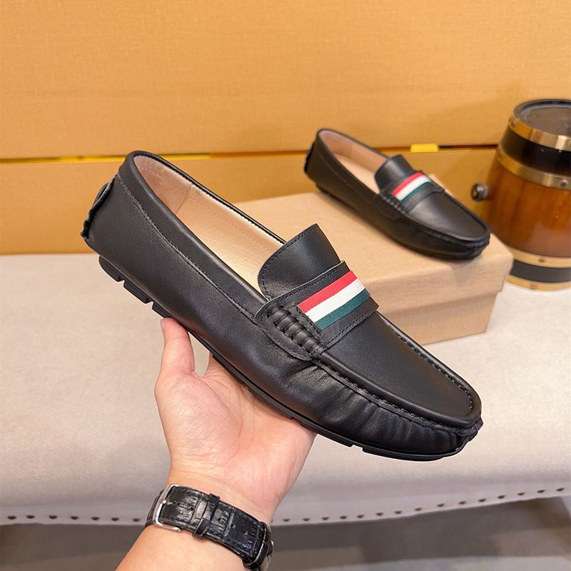 Doudou Shoes High-End Trendy Brand Business Casual Shoes, One Foot On Men's Leather Soft Sole_voghion.com