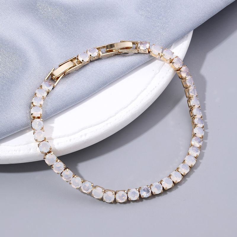 Braccialetti Hip-hop minimalisti personalizzati leggeri da uomo e da donna intarsiati con zirconi, stile francese scintillante_voghion.com