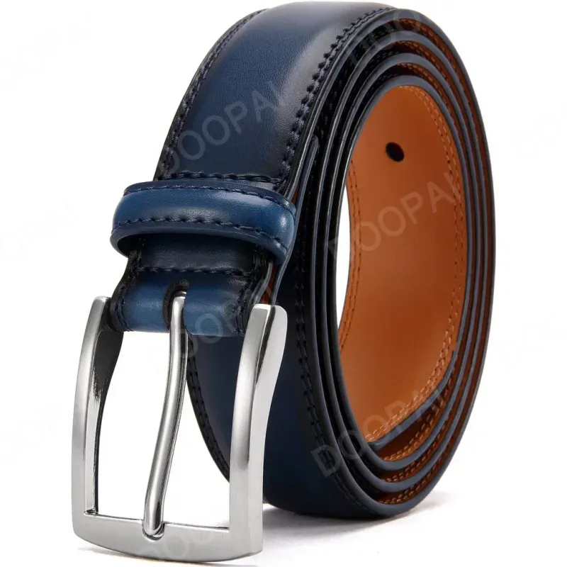 HOT Men Belts Men's Vintage Casual Belt Black Pin Metal Automatic Buckle Strap Male Plus Size 105 115 125 135 145 155cm_voghion.com