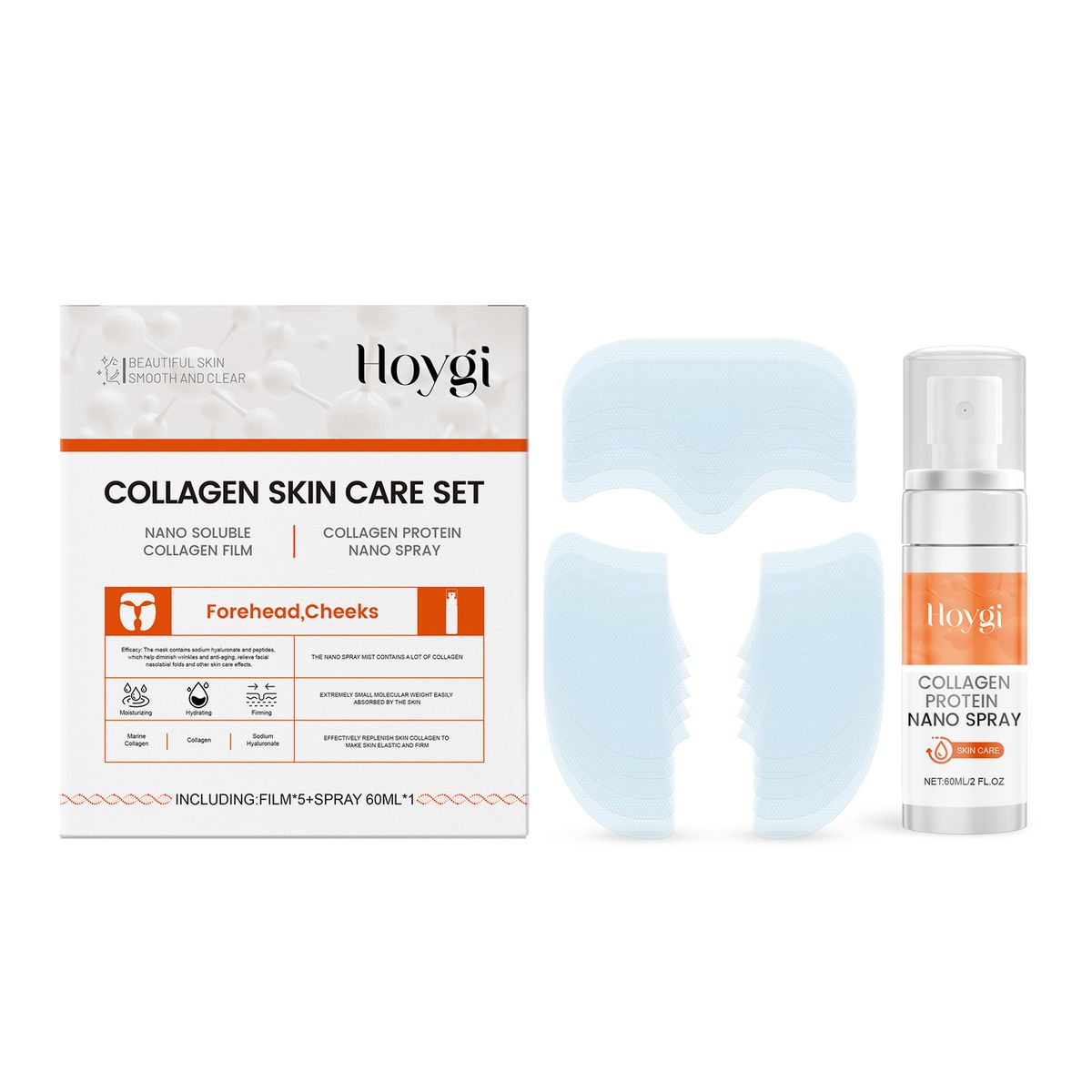 Hoygi Set Collagen Firming Nourishing Spray Hydrating Moisturizing Revitalizing Face Mask_voghion.com