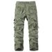 Premium Products Men's Multi-color Casual Straight Leg New Italian Version Multi Pocket Washed Work Pants_voghion.com