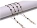 Catena per occhiali con mascherina in strass in vetro nero e oro semplice e alla moda_voghion.com