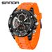 Digital Analog Sports Watch Silicone Strap, Dual Display, Alarm, Waterproof, Stopwatch, Countdown, Backlight For Swimming, Running, Outdoor Activities_voghion.com