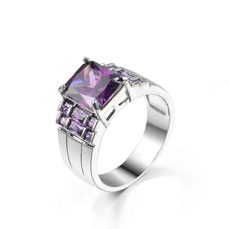 Women's Hand Fashion Purple Zircon Ring Jewelry_voghion.com