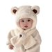 Sciarpa per bambini integrata autunno inverno nuovo super carino ragazzi e ragazze spesso caldo protezione per le orecchie cappello set 2 pezzi_voghion.com