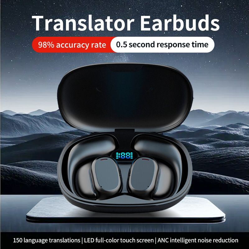 Skønhed og sundhed Stemmerobot Ny B66 Smart Bluetooth-headset Oversætter Simultantolkning Bluetooth-opkaldslytning Bluetooth-oversættelse_voghion.com