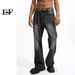 EF JEANS | 2023 New American Retro White Slightly Pulled Pants Slim-fitting Washed Jeans Men_voghion.com