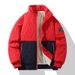 Middle-aged And Elderly Men's Winter Fleece Lined Thickened Stand Collar Coat Warm Cold-proof Cotton Padded Jacket_voghion.com