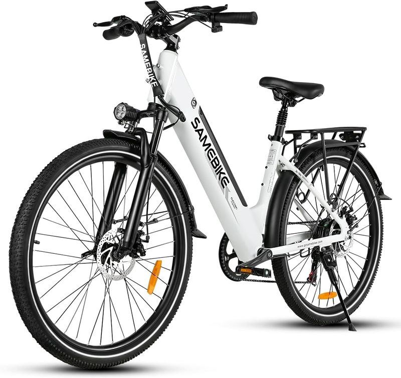 SAMEBIKE 27,5palcové elektrické horské kolo s tlustými pneumatikami, 36V15AH elektrické trekingové/městské elektrokolo pro muže i ženy_voghion.com