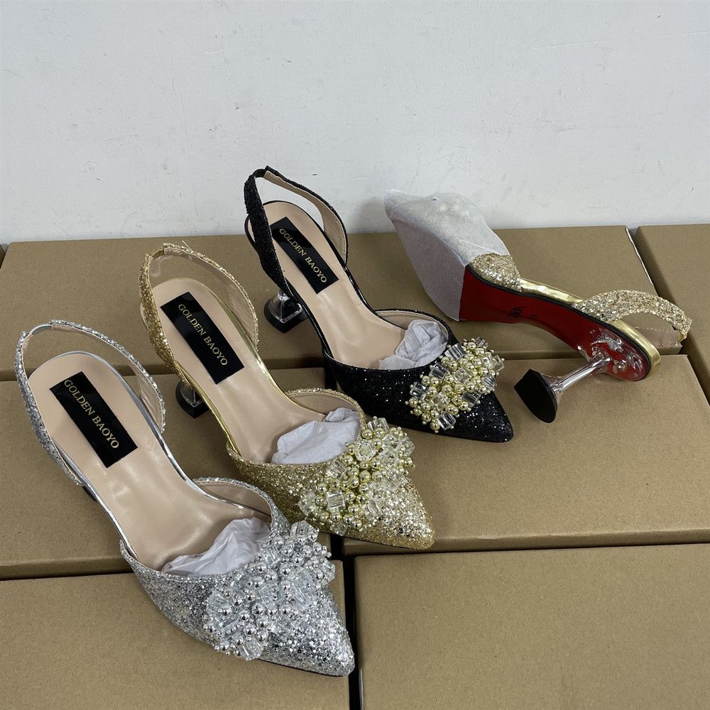 Scarpe da donna con punta a punta e tacco alto a spillo, sandali da donna vuoti_voghion.com