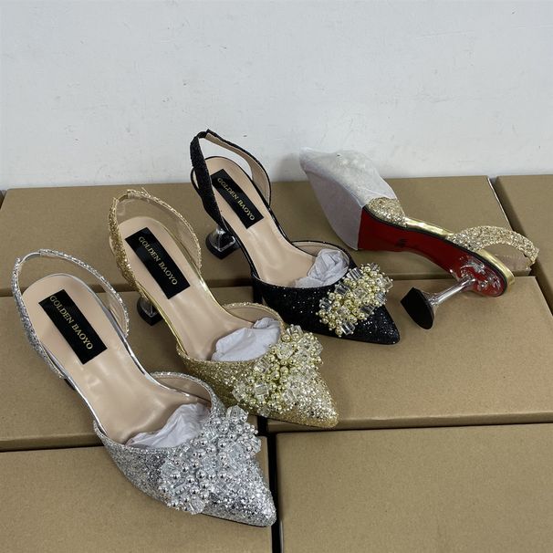 Scarpe da donna con punta a punta e tacco alto a spillo, sandali da donna vuoti_voghion.com