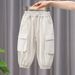 Boys' Summer Thin Trousers, Street Style Boys' Summer Overalls, Children's Ice Feeling Refreshing Anti Mosquito Pants_voghion.com