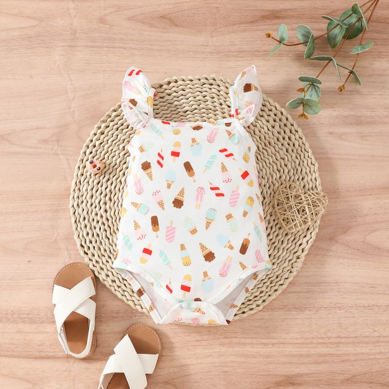 Tutina intera con maniche a palloncino stampate casual per mamma e bambini, all'ingrosso_voghion.com