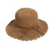 Chapeau de paille à nœud papillon pour femmes en été, chapeau pliable frais, chapeau de plage pour enfants, chapeau d'ombrage et de protection solaire_voghion.com