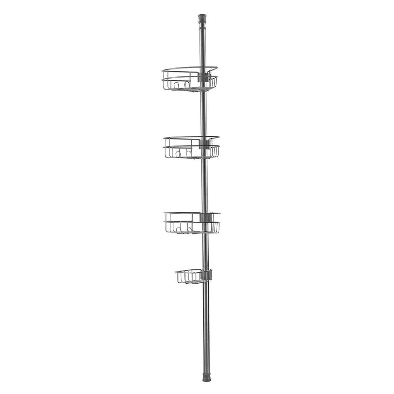 VEVOR 39" To 125" High Shower Corner Caddy Tension Pole Rust-Proof Tension Pole_voghion.com