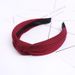 New Korean version of solid color knitted cotton wide edge fabric women's cross knotting headband_voghion.com