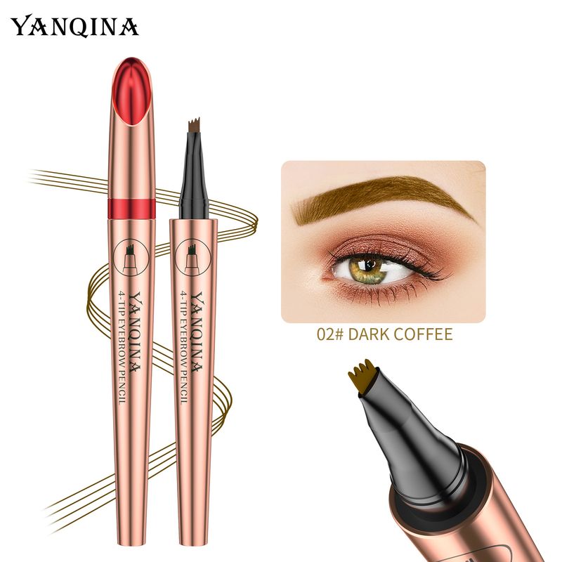 YANQINA Flydende Fire Gaflet Øjenbrynsblyant Makeup_voghion.com