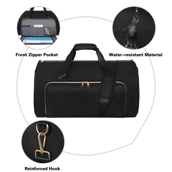 Minimalist Travel Bag Clothing Bag Wear-resistant Folding Storage Hanging Clothes Bag Crossbody Bag Shoulder Bag Handbag_voghion.com