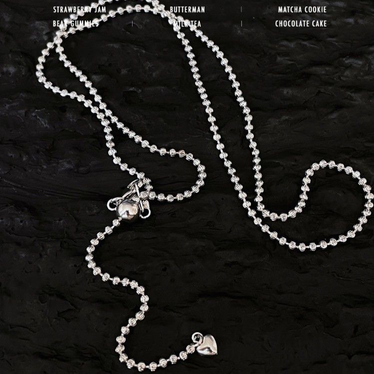 Halbmondförmige Perlenband-Stern-Herz-Zugkette für Frauen, lange Schlüsselbeinkette, Nischendesign, High-End, vielseitig_voghion.com