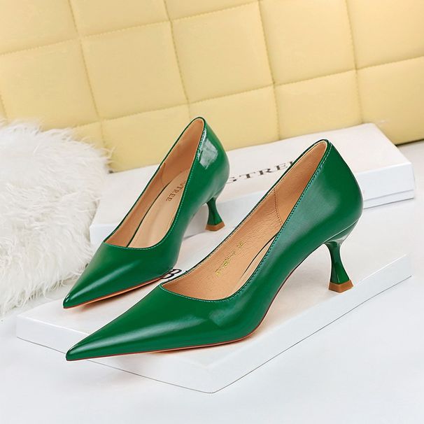 Mode elegante pediküre einfach alle-passenden high heels frauen schuhe high heels flach mund spitz frühling und herbst einzelnen schuhe_voghion.com