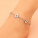 New Style Personalized Alloy Sunflower Creative Simple Two-tone Small Daisy Anklet Foot Jewelry For Women_voghion.com
