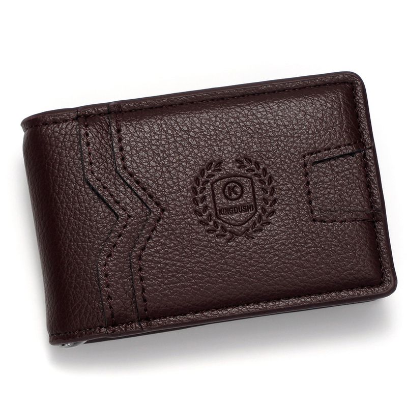 Brieftasche Kartenetuis Herren Spot Lychee Kartenhalter Brieftasche Pu Dollar Clip Kartenhalter Multifunktionale geprägte Geldklammer_voghion.com