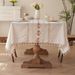 Waterproof & Stain-Resistant Cotton Linen Tablecloth – Boho Chic Embroidery, Vintage Floral Design For Dining Table, Desk, Coffee Shop_voghion.com