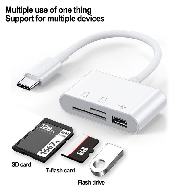 3 In 1 Reader TF Camera SD Memory Card Type-C USB Conversion Head OTG Adapter For Samsung Huawei Xiaomi _voghion.com